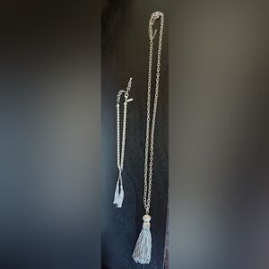 WHBM  Silver Tassel Necklaces